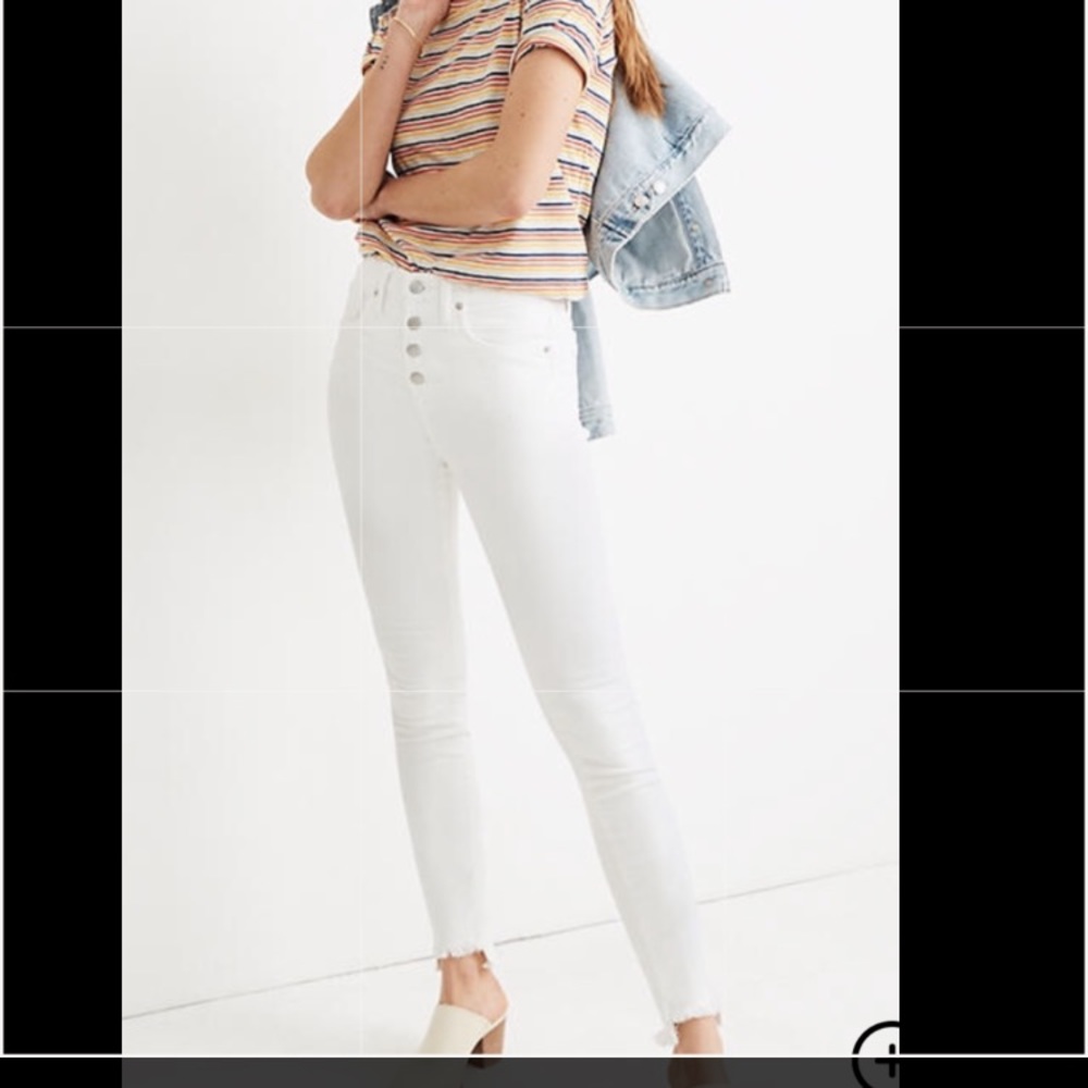 Madewell White Skinny High Rise Jean 29